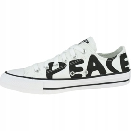 Chaussures Converse Chuck Taylor All Star Peace 167894C blanc 1