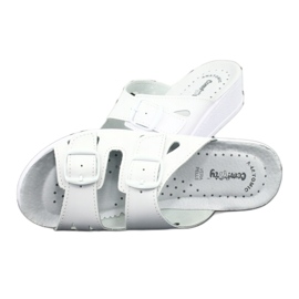 Les tongs en cuir des femmes sont des quartiers blancs blanche 4
