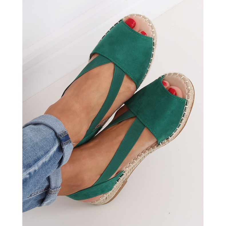 Espadrilles vertes pour femmes 0M815 Vert 2