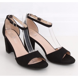 Sandales à talons noires 88-395 Noir 1