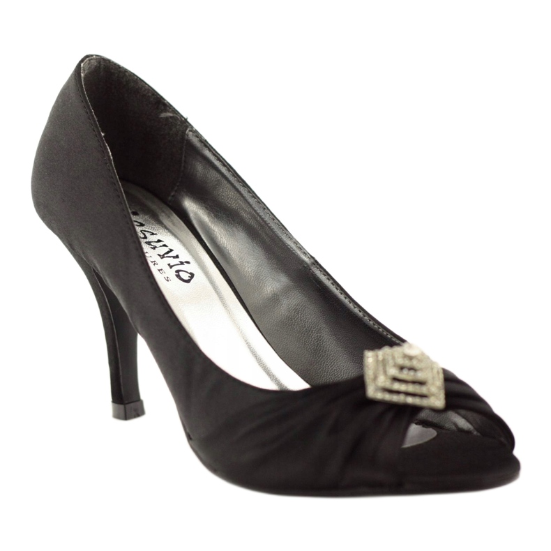 Escarpins avec décoration argentée McArthur 05-bk noir 1