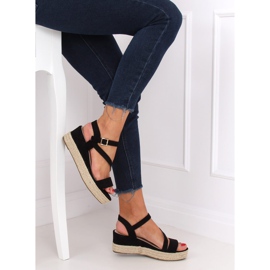 Espadrilles sandales noires 680-38 Noir le noir 1