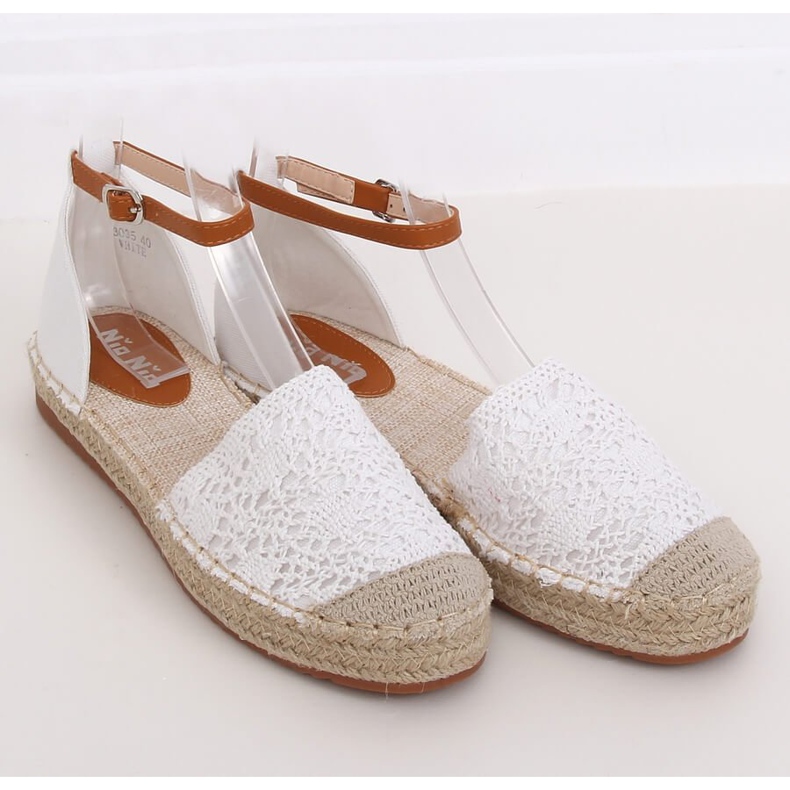 Espadrilles coupées blanches 3035 Blanc 1