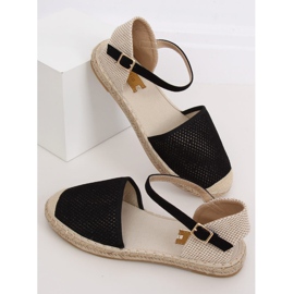 Espadrilles noires pour femmes MB-64119 Noir 1