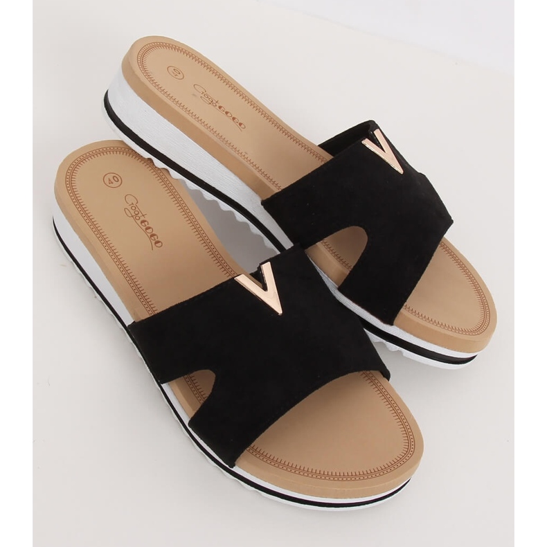 Chaussons noirs pour femmes G-5035 Noir 1