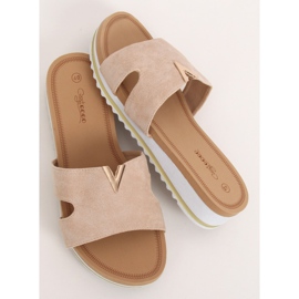 Chaussons femme beiges G-5035 Beige 2