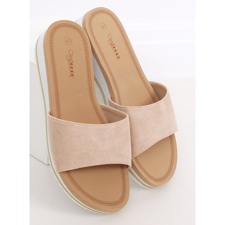 Chaussons femme beiges G-5036 Beige 2