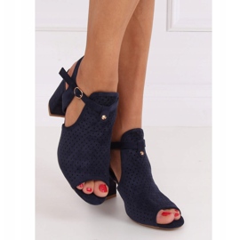 Sandales ajourées à talons LL79 Bleu bleu marin 3