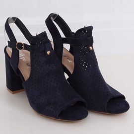 Sandales ajourées à talons LL79 Bleu bleu marin 1
