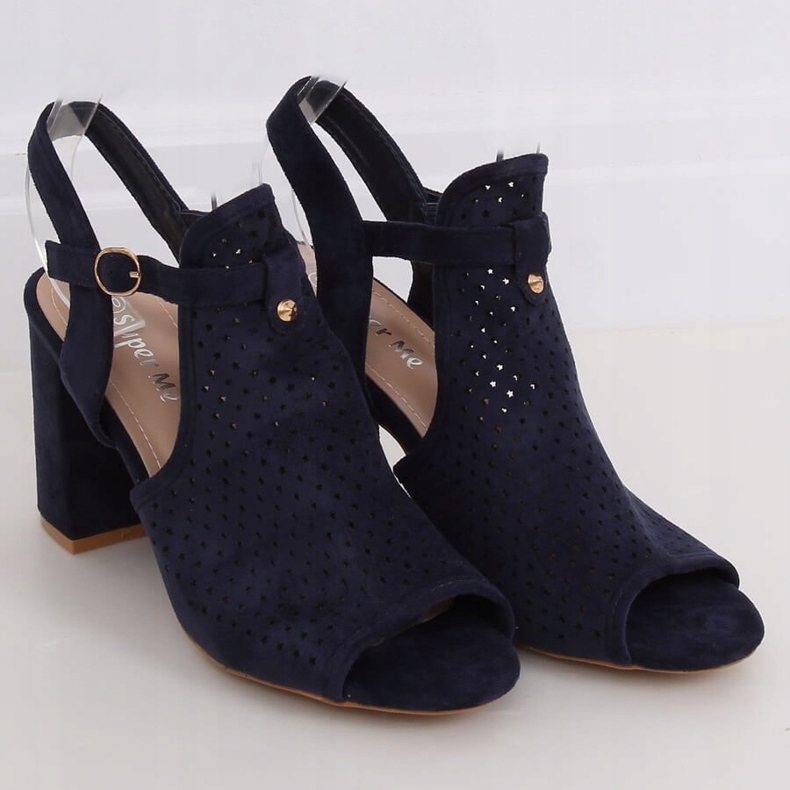 Sandales ajourées à talons LL79 Bleu bleu marine 1