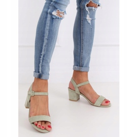 Sandales à talons céladon 99-61A Vert 3