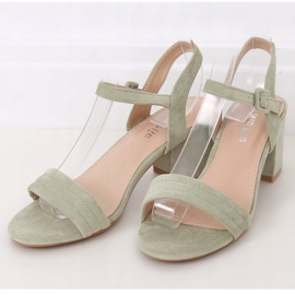 Sandales à talons céladon 99-61A Vert 1