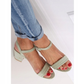 Sandales à talons céladon 99-61A Vert 2