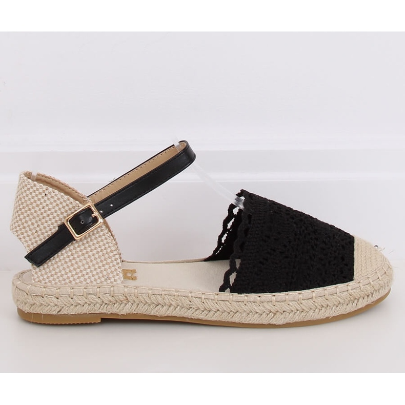 Espadrilles noires en dentelle L-1067 Noir le noir 2