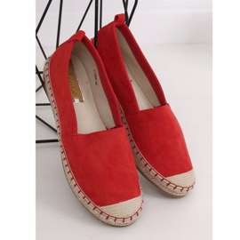 Espadrilles rouges pour femmes L-1068 Rouge 1 Espadrilles rouges pour femmes L-1068 Rouge 1