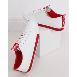 Baskets blanches pour femmes CC-17 Rouge 1