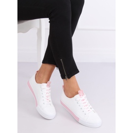 Baskets femme blanches CC-17 Rose 1