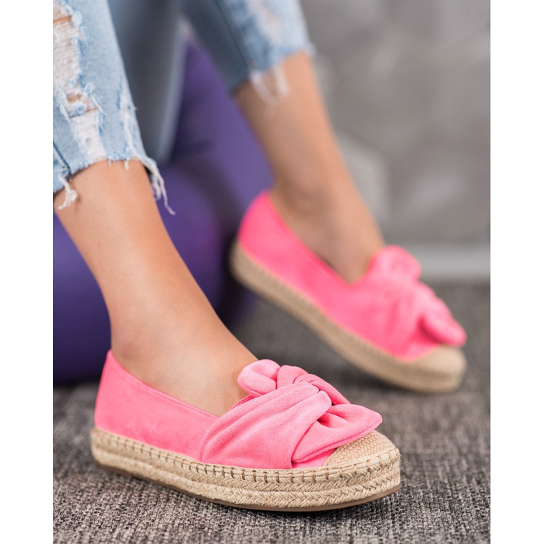 Seastar Espadrilles En Daim Sur La Plateforme rose 1