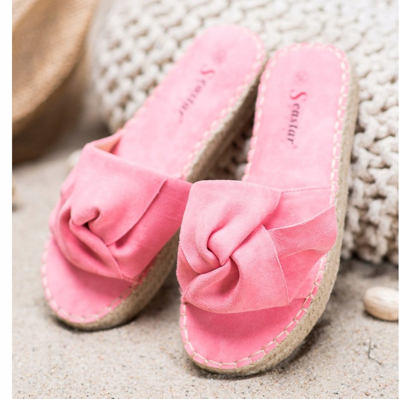 Seastar Espadrilles en daim rose 1