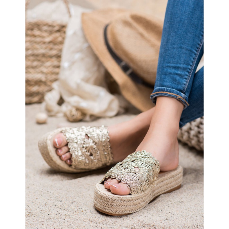 Seastar Espadrilles Chaussons Sur La Plateforme doré 1