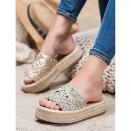 Seastar Espadrilles Chaussons Sur La Plateforme doré 2