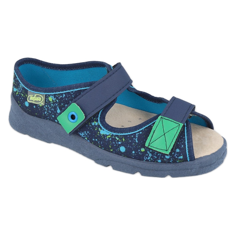 Chaussures pour enfants Befado 869Y142 bleu marin multicolore vert 1