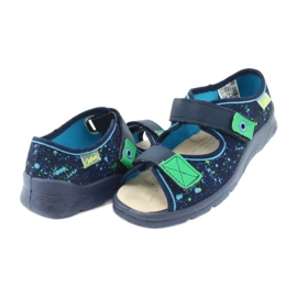 Chaussures pour enfants Befado 869Y142 bleu marine multicolore vert 4