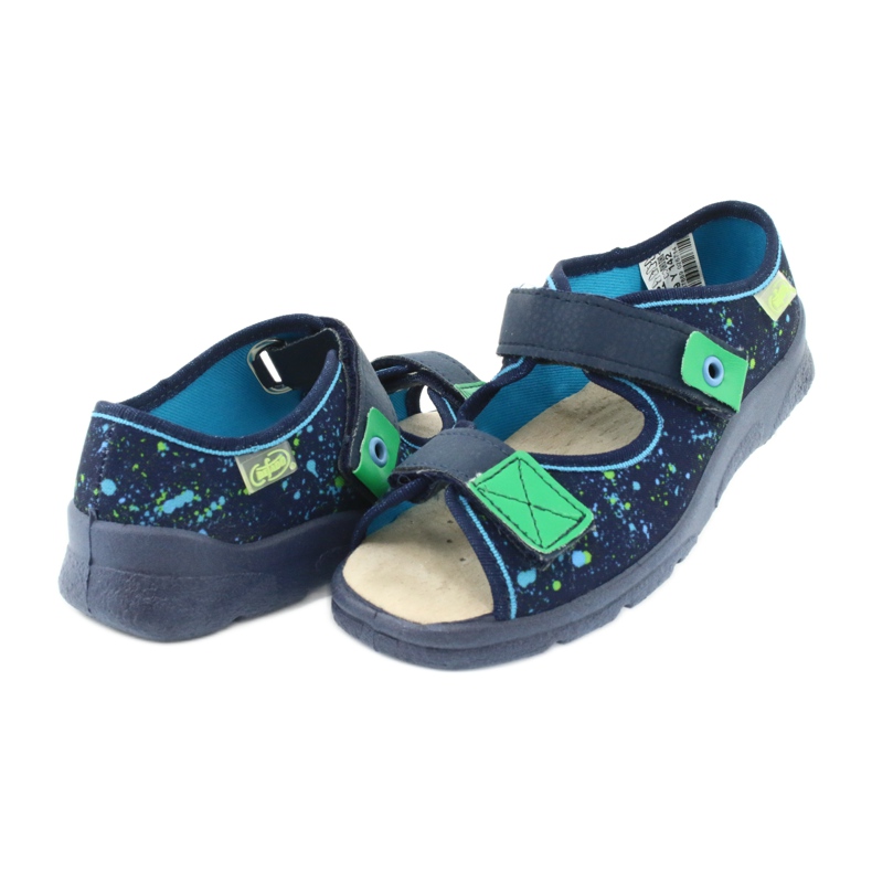 Chaussures pour enfants Befado 869Y142 bleu marin multicolore vert 4