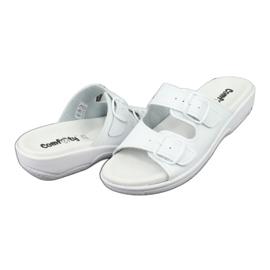 Pantoufles blanches prophylactiques Comfooty Carolina 3