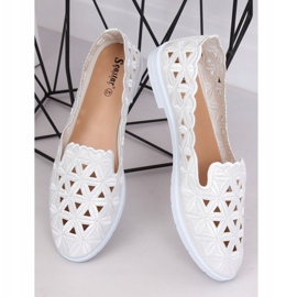 Ballerines ajourées blanches JX79P Blanc 1