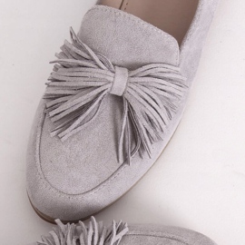 Gris Mocassins femme à franges T357P Gris 1 Gris Mocassins femme à franges T357P Gris 1