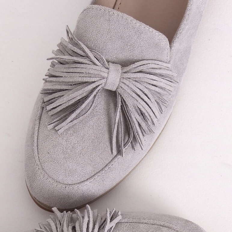 Gris Mocassins femme à franges T357P Gris 1 Gris Mocassins femme à franges T357P Gris 1