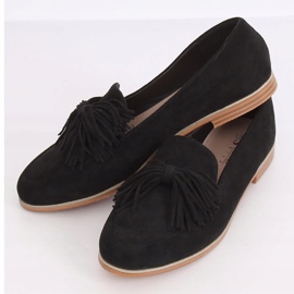 Noir Mocassins femme à franges T357P Noir le noir 1