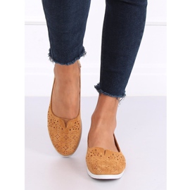 Camel ZA02P Ballerines ajourées camel brun 1