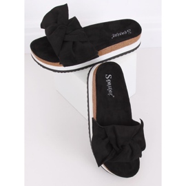 Chaussons noirs pour femmes SS116P Noir 1
