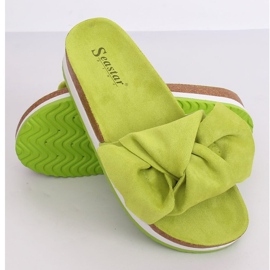 Chaussons vert femme vert SS116P Vert 2