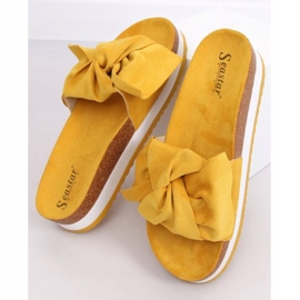 Chaussons femme miel SS116P Jaune 2