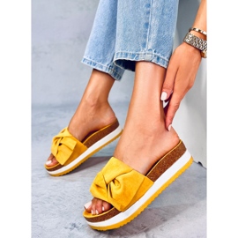 Chaussons femme miel SS116P Jaune 3