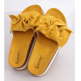 Chaussons femme miel SS116P Jaune 4