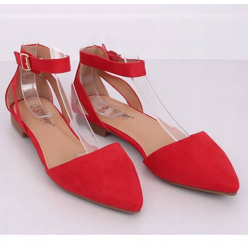 Ballerines avec fermeture rouge CL73P Rouge 2