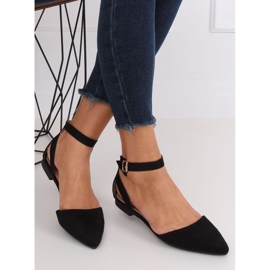 Black CL73P Ballerines noires avec fermeture 1