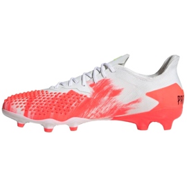 Chaussures de foot Adidas Predator 20.2 Fg M EG0904 rouge blanche 2