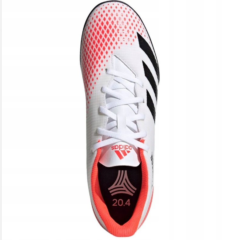 Chaussures de foot Adidas Predator 20.4 Tf M EG0925 rouge blanche 2