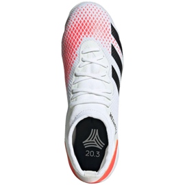 Chaussures d'intérieur adidas Predator 20.3 In M EG0916 rouge blanche 1
