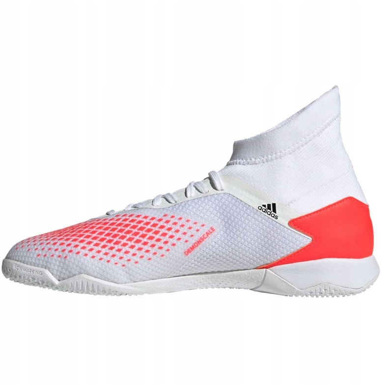 Chaussures d'intérieur adidas Predator 20.3 In M EG0916 rouge blanche 2