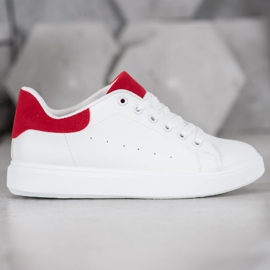 SHELOVET Chaussures de sport décontractées blanche rouge 2