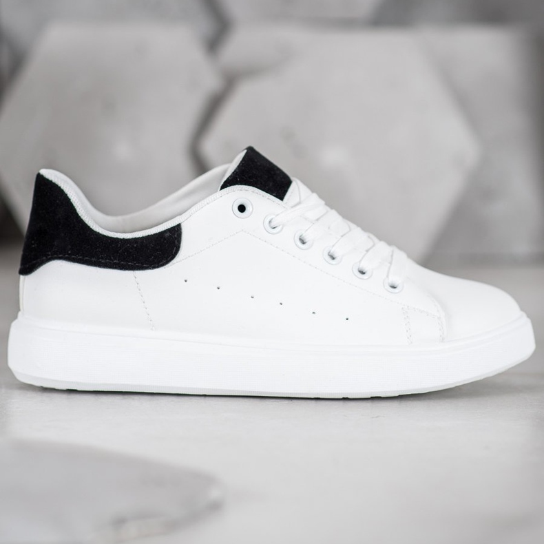 SHELOVET Chaussures de sport décontractées blanc noir 2