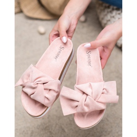 Seastar Pantoufles décontractées en daim rose 4