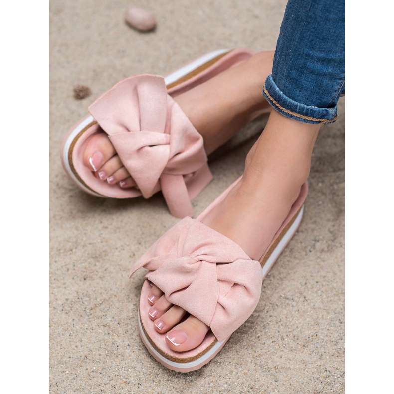 Seastar Pantoufles décontractées en daim rose 1