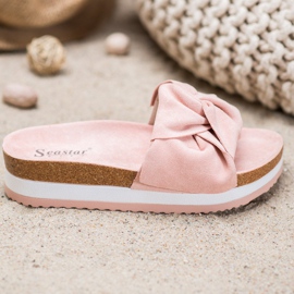 Seastar Pantoufles décontractées en daim rose 2